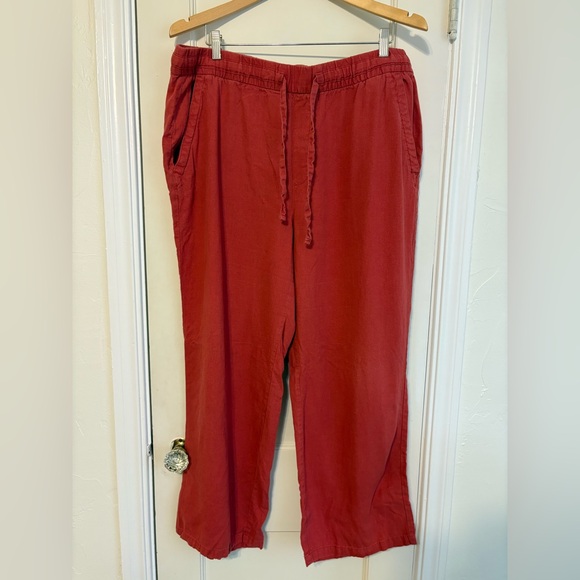 Old Navy Women's Red Linen Pants - Picture 1 of 6